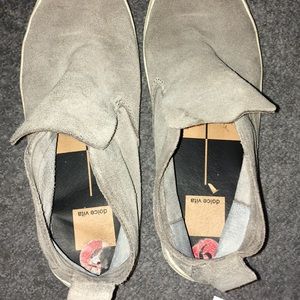 Grey suede Dolce Vita slip ons super soft